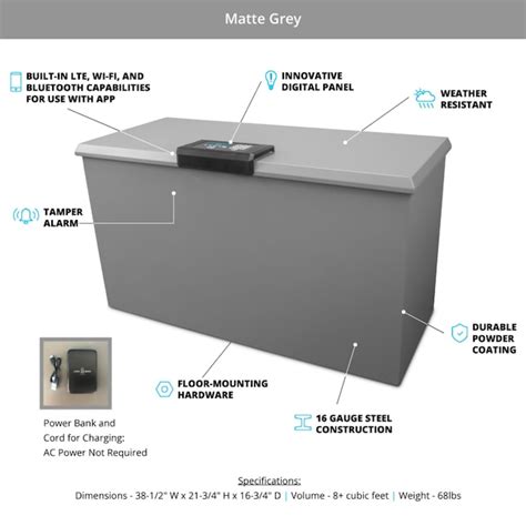 Loxx Boxx Ground Mount Gray Metal Extra Large Lockable 